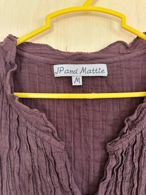 JP and Mattie Mauve Crinkle Midi Dress medium